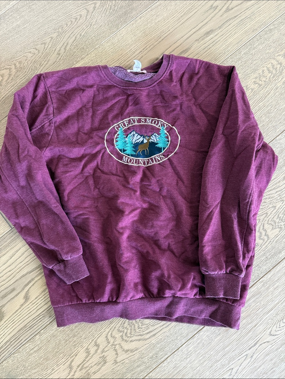 Full Tilt Great Smoky Mountains Crewneck - Burgundy
